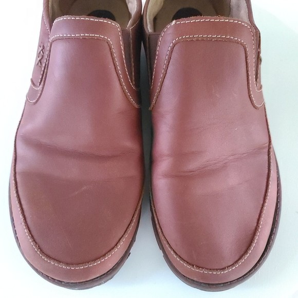 Born Han Sawyer Brown Leather Slip On Loafers Mens Size 7 Casual Comfort - Picture 6 of 10